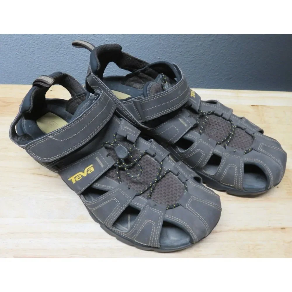 Teva Forebay Fisherman‎ Sport Hiking Sandals Brown ShocPad 1001116 Mens Size 11
